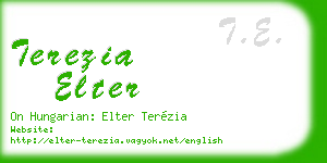 terezia elter business card